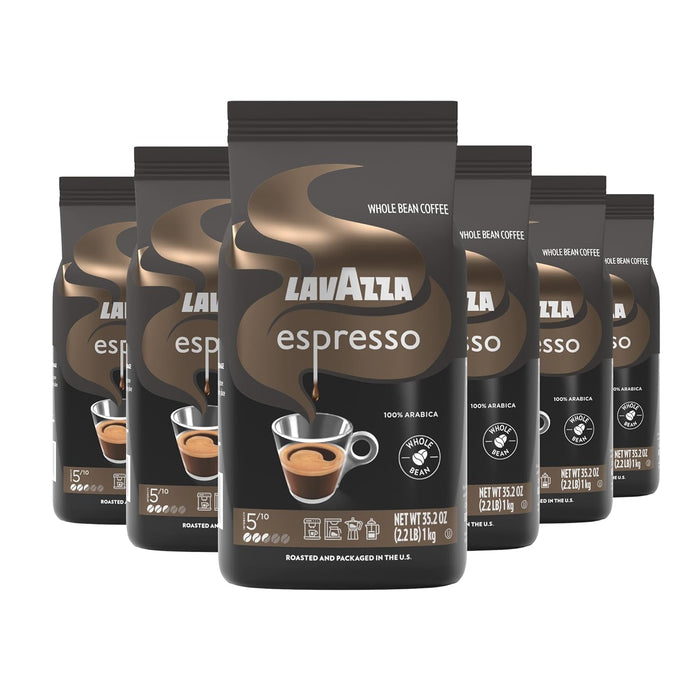 Lavazza Espresso Whole Bean Coffee, Medium Roast, 100% Arabica, 2.2 lb Bag (Pack of 1)