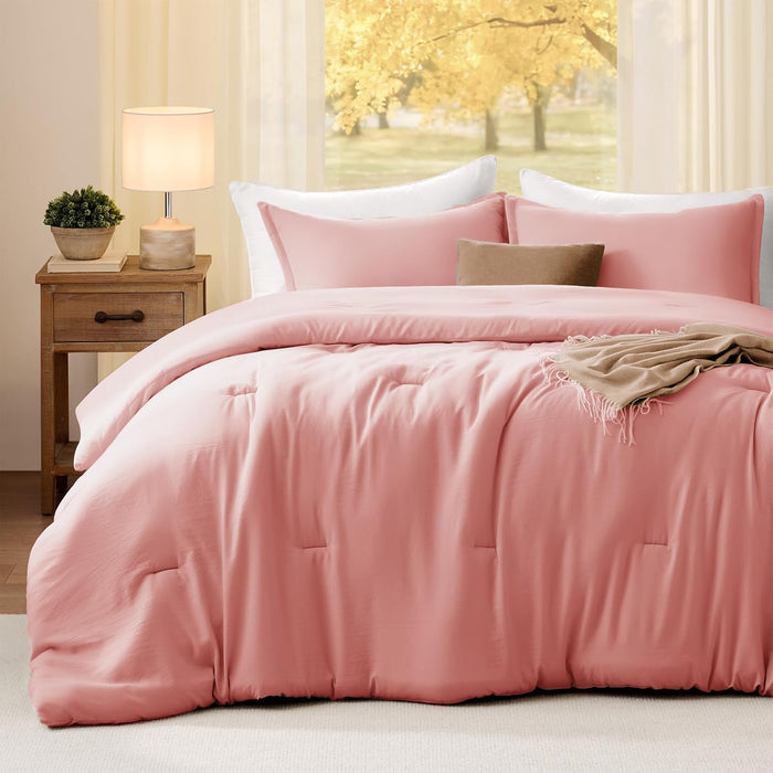 Oversized Queen Comforter Sets Taupebrown,3PCS Soft Lightweight Breathable Bedding Comforter Sets for All Season, Queen XL(98''×98'' Comforter & 2 Pillowcases)