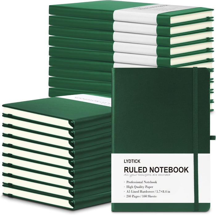20 Pack Journals for Writing College Ruled Notebooks Journal in Bulk, Hardcover Notebooks (200Pages) for Note Talking, Lined Bullet Journals for Home School Office, 5.7"x8.4", Red