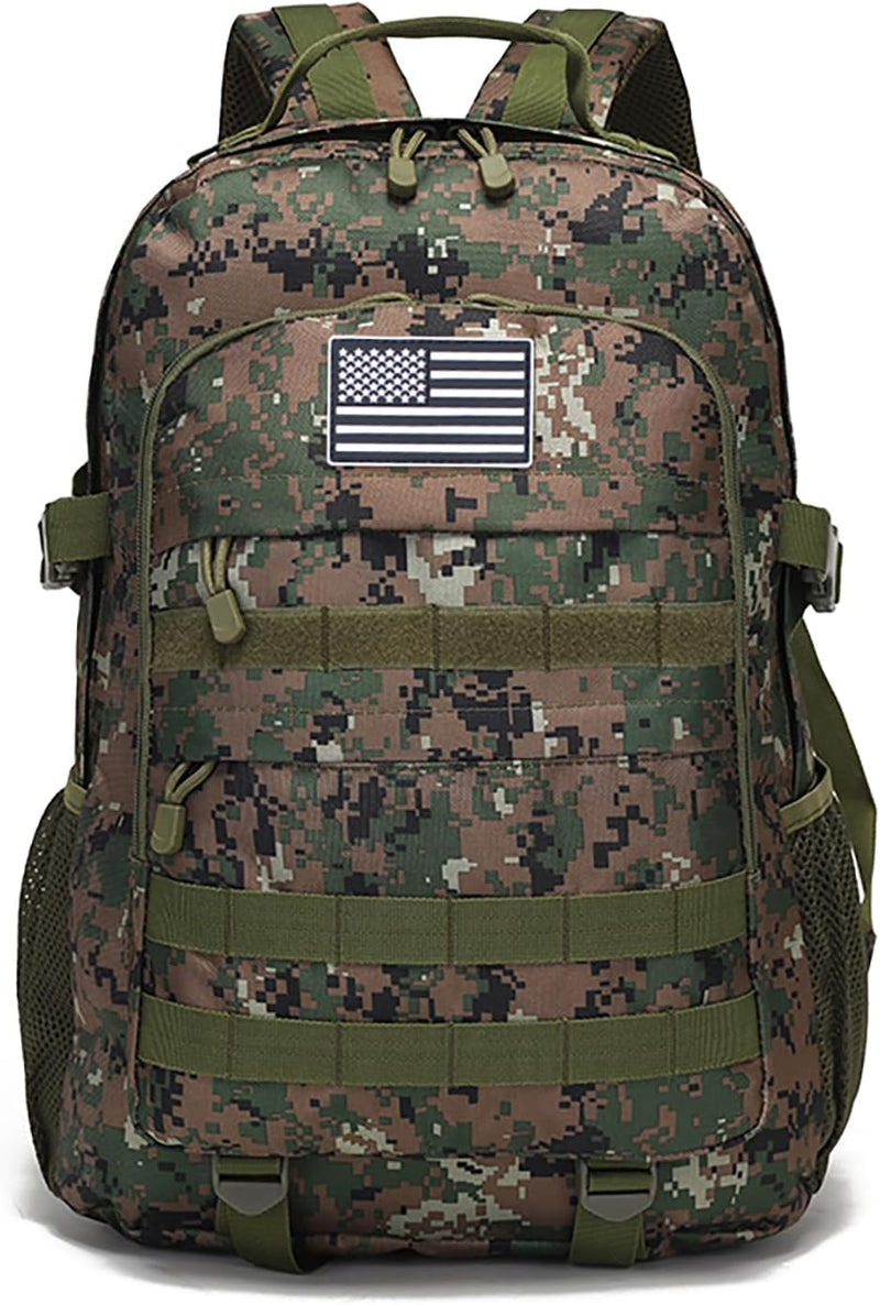 Camo Backpack for Boys,Kids Army Backpack Boys with USA Flag Patch,35L Waterproof Tactical School Backpack for Travel Outdoor