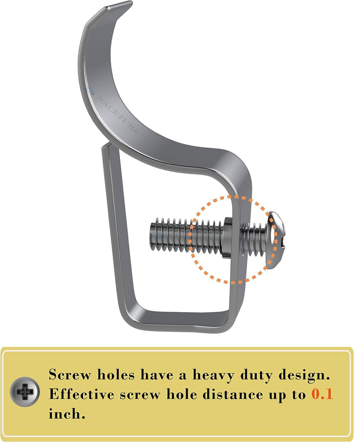 Vinyl Siding Hooks (12 Pack) - Heavy Duty No-Hole Needed Screws, Stainless Steel Hanger for Mounting Home Security Camera, Porch Decor