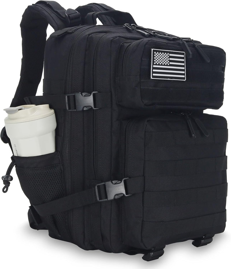 25L Tactical Backpack Small Military Tactical Backpack Molle Bag Heavy Duty Assault Pack for Work Gym Outdoors (Leopard)