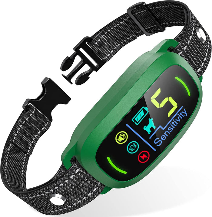 Dog Bark Collar for Large Medium Small Dogs, Rechargeable Smart Bark Collar, Anti Barking Training Collar with 5 Adjustable Sensitivity Beep Vibration (Black)