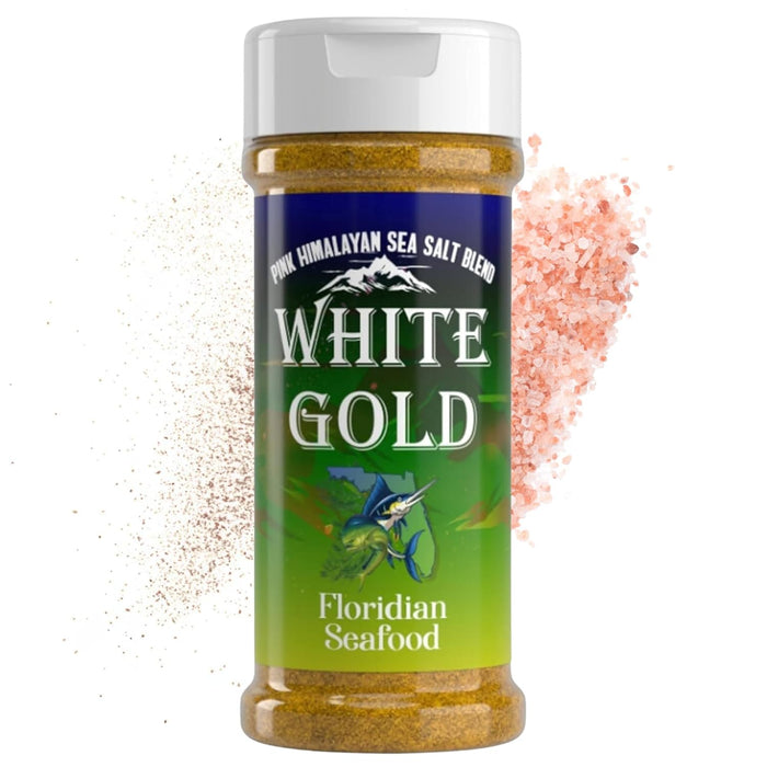 White Gold Cajun Seasoning - Cajun Spice with Pink Himalayan Sea Salt - Mardi Gras-inspired Gourmet Flavor for Vegetables, Stews & Grilling Seasoning, Natural Ingredients, Gluten-Free, Vegan, Keto Friendly