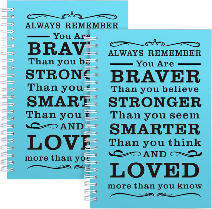 2 Pcs A5 Spiral Notebook,Inspirational Journal,Motivational Journal for Women Men,100 Pages Lined Spiral Journal Notebook College Ruled Daily Diary for School,Travel,Business,Work (Always-Purple)