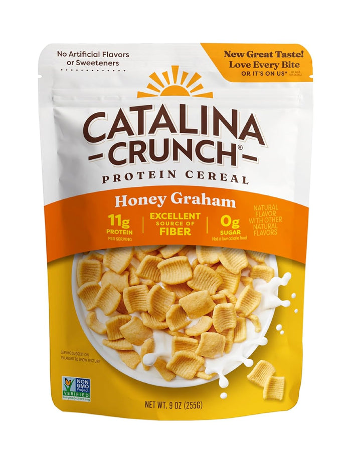 Catalina Crunch Protein Cereal | Sugar Free Breakfast Cereal with 11g of Protein | Gluten Free, Keto Friendly | Cinnamon Toast - 9 oz. Bag (Pack of 1)