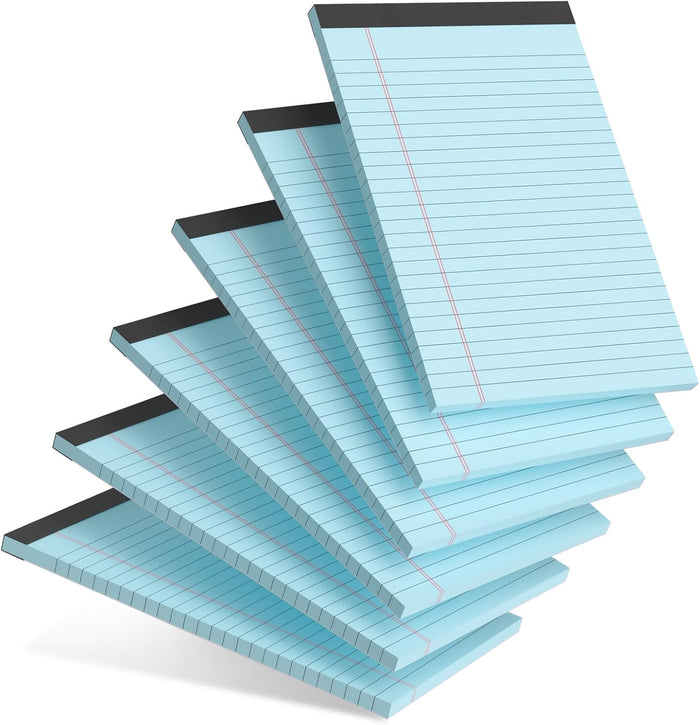 5pcs Small Note Pads 5x8 Notebook College Ruled Legal Pads Color Notepads 5 Pack Study Back Writing Pads 5 x 8 Perforated Narrow Ruled Pads of Paper for School & Office Supplies 30 Sheets/Pack