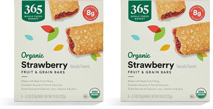 365 by Whole Foods Market Organic Cereal Bars Variety Pack - Apple, Strawberry, Mixed Berry, Blueberry (6 Count Each, 7.8 Ounce Boxes)