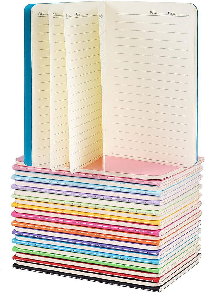 Gwybkq Small Lined Notepads Bulk 60 Pack Mini Journal Pocket Notebooks Set Colorful Cover Notebooks for Kids 3.5 x 5.5 Inches, 30 Sheets/60 Pages