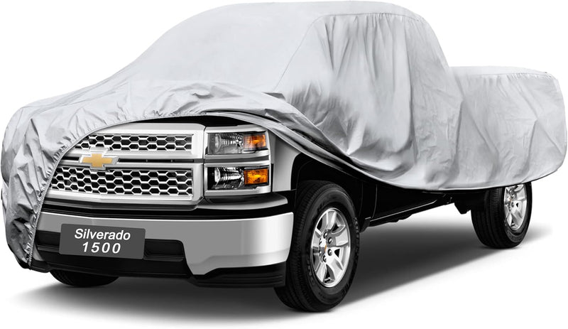 GUNHYI 6 Layers Sedan Car Cover Waterproof All Weather, 100% Waterproof Outdoor Car Covers Full Exterior Covers for Automobiles Sedan Hatch SUV Rain Sun UV Dust Protection. Size A5 (See Size Chart)