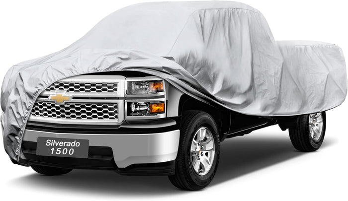 GUNHYI 6 Layers Sedan Car Cover Waterproof All Weather, 100% Waterproof Outdoor Car Covers Full Exterior Covers for Automobiles Sedan Hatch SUV Rain Sun UV Dust Protection. Size A5 (See Size Chart)