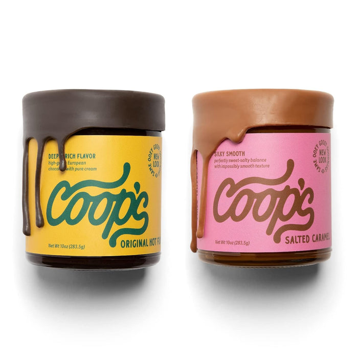 Coop's Original Hot Fudge: Gourmet, All Natural, Handcrafted, Gluten Free, Non-GMO, Chocolate Ice Cream Toppings, Sundae, Desserts, 10 Ounce
