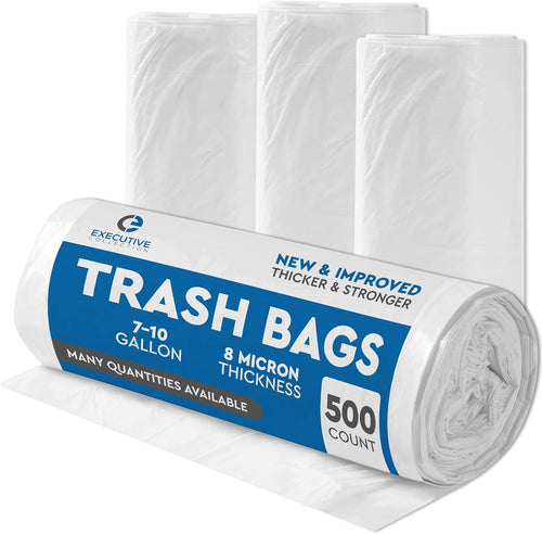 12 to 16 Gallon Trash Bags - 950 Count - 24" x 33" Clear Plastic Garbage Bags Tall Can Liners for Home & Office - Household Items Cleaning Products, Kitchen Supplies - 13 Gallon Trash Bag, 15 Gallon