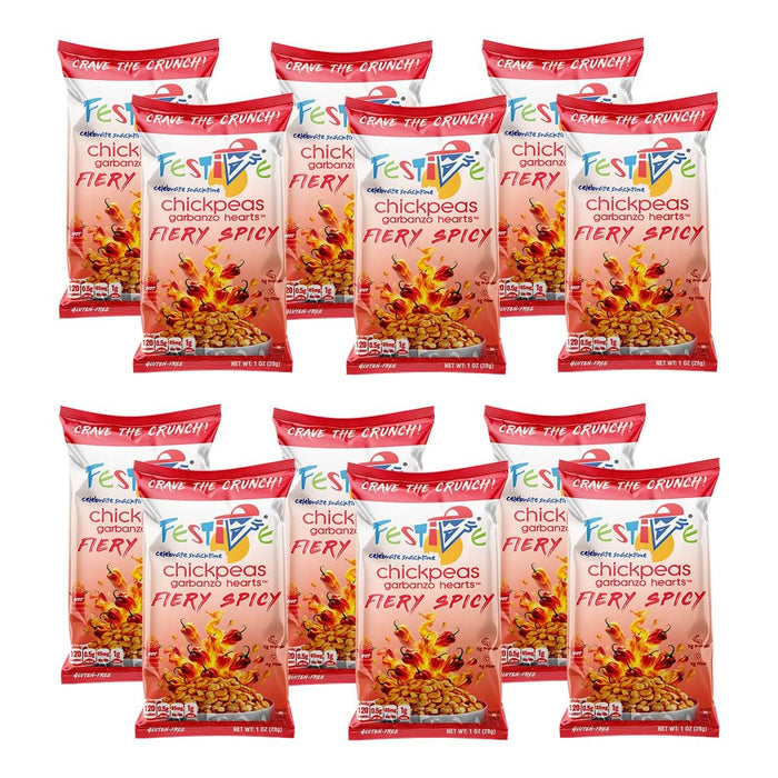 Snack Festive Sampler Pack Roasted Chickpea Snacks, 8 Bags 1 oz Crunchy Protein Garbanzo Beans, Healthy Nut Free Vegan Non-GMO Soy-Free Balanced Macro