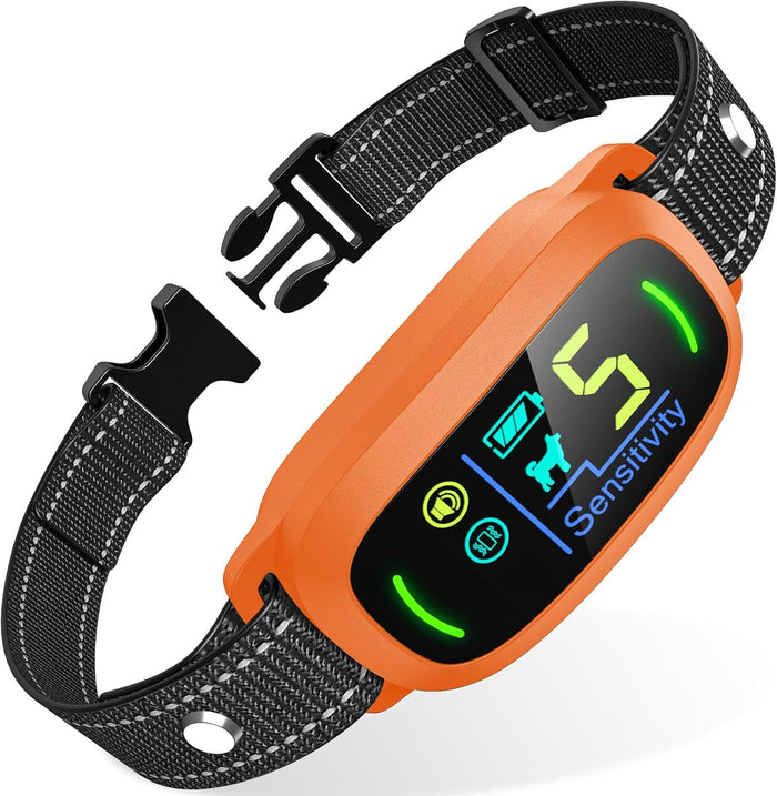 Dog Bark Collar for Large Medium Small Dogs, Rechargeable Smart Bark Collar, Anti Barking Training Collar with 5 Adjustable Sensitivity Beep Vibration (Black)