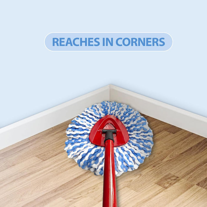 Spin Mop Replacement Head for O-Ceda RinseClean 2 Tank System, Microfiber Mop Refills, Easy to Replace, Include 3 Cedar Mop Replace Heads, 1 Extra Mop Replacement Base