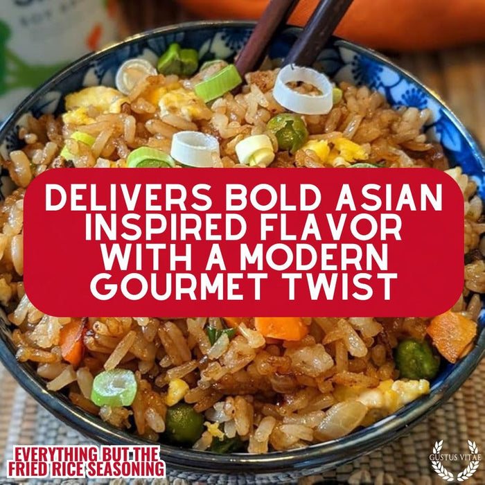 Everything But The Fried Rice Seasoning | All Natural | Non GMO | Hand Crafted | Small Batch | GLP-1 Friendly | Gourmet Spice Mix | Made In USA | No MSG | Artisanal Rub | Ultra Luxury Seasoning | Magnetic Tin | No Artificial Colors or Flavors | Gustus Vit