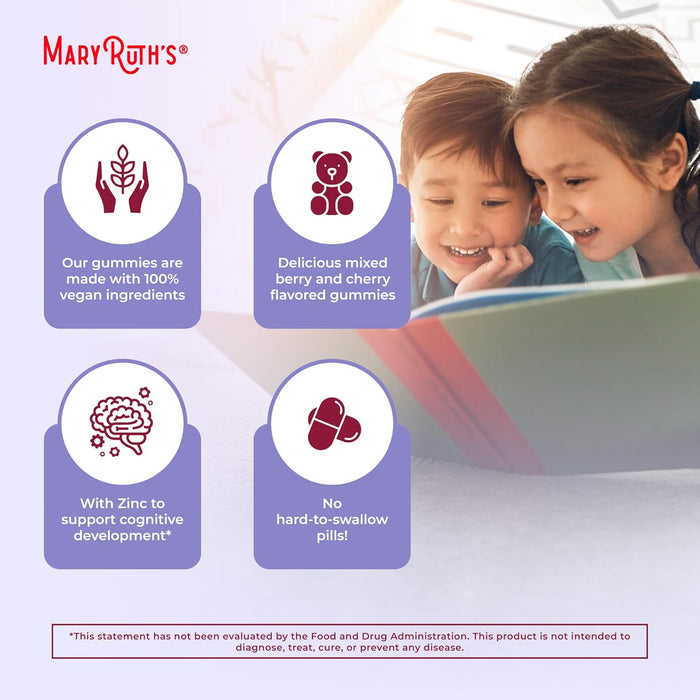 MaryRuth Organics Kids Vitamins | Multi | 1 Month Supply | Multivitamin Gummies for Ages 4+ | Multivitamin for Kids | Vegan | Only 2 Gummies a Day | 60 Count