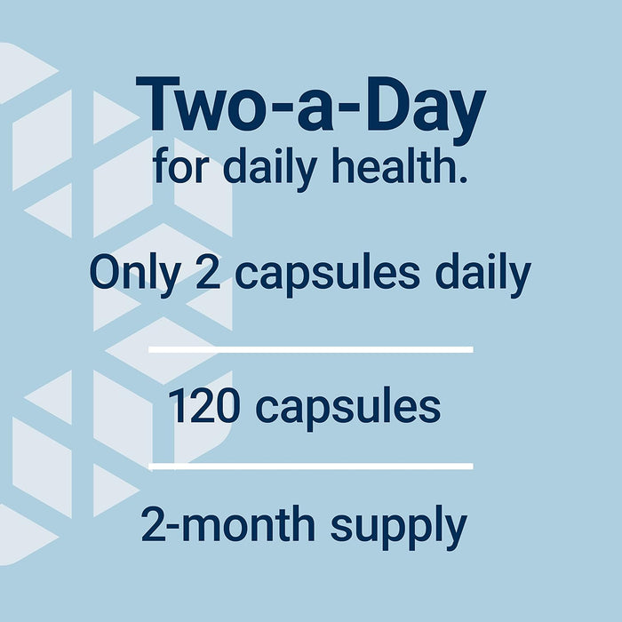 Life Extension Two-Per-Day Multivitamin, Vitamins B, C, D, zinc, Packed with Over 25 Vitamins, Minerals & extracts, Two-Month Supply, Non-GMO, Gluten-Free, 120 Capsules