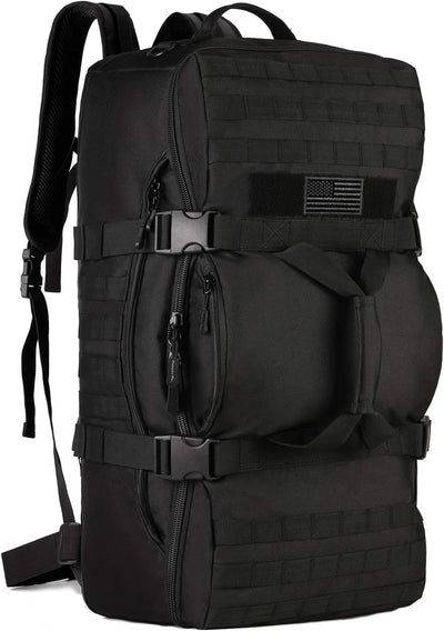 Protector Plus Tactical Travel Backpack 60L Military MOLLE Duffel Bag (Rain Cover & Patch Included)