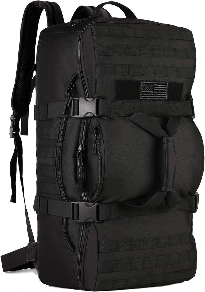 Protector Plus Tactical Travel Backpack 60L Military MOLLE Duffel Bag (Rain Cover & Patch Included)