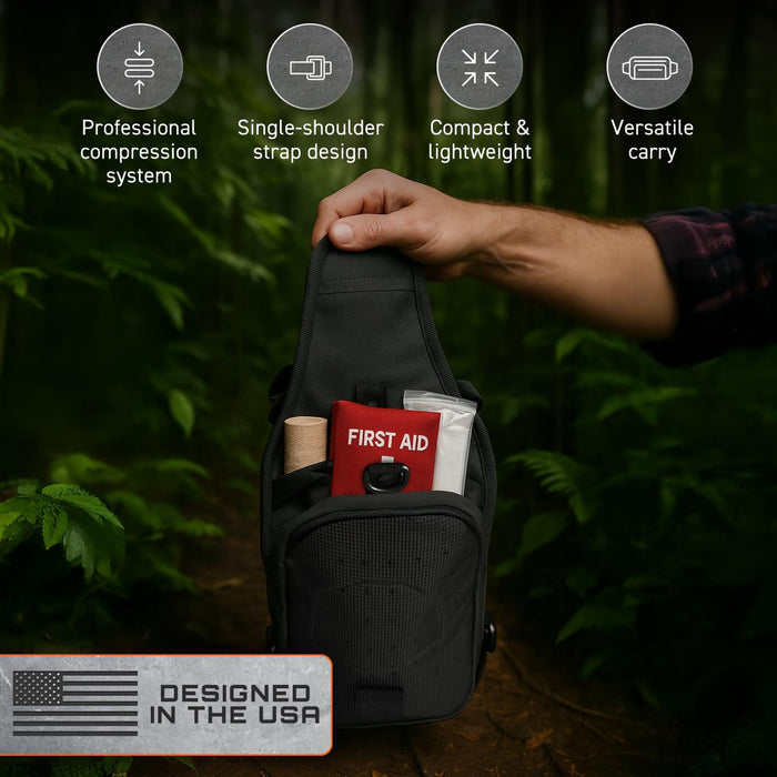 GunZee Tactical Sling Backpack, MOLLE-Compatible Sling Bag for EDC, Travel, Camping, Hiking, Hunting, Fishing, and Tactical or Military Use, Multiple Compartments, Concealed Carry and Range Bag