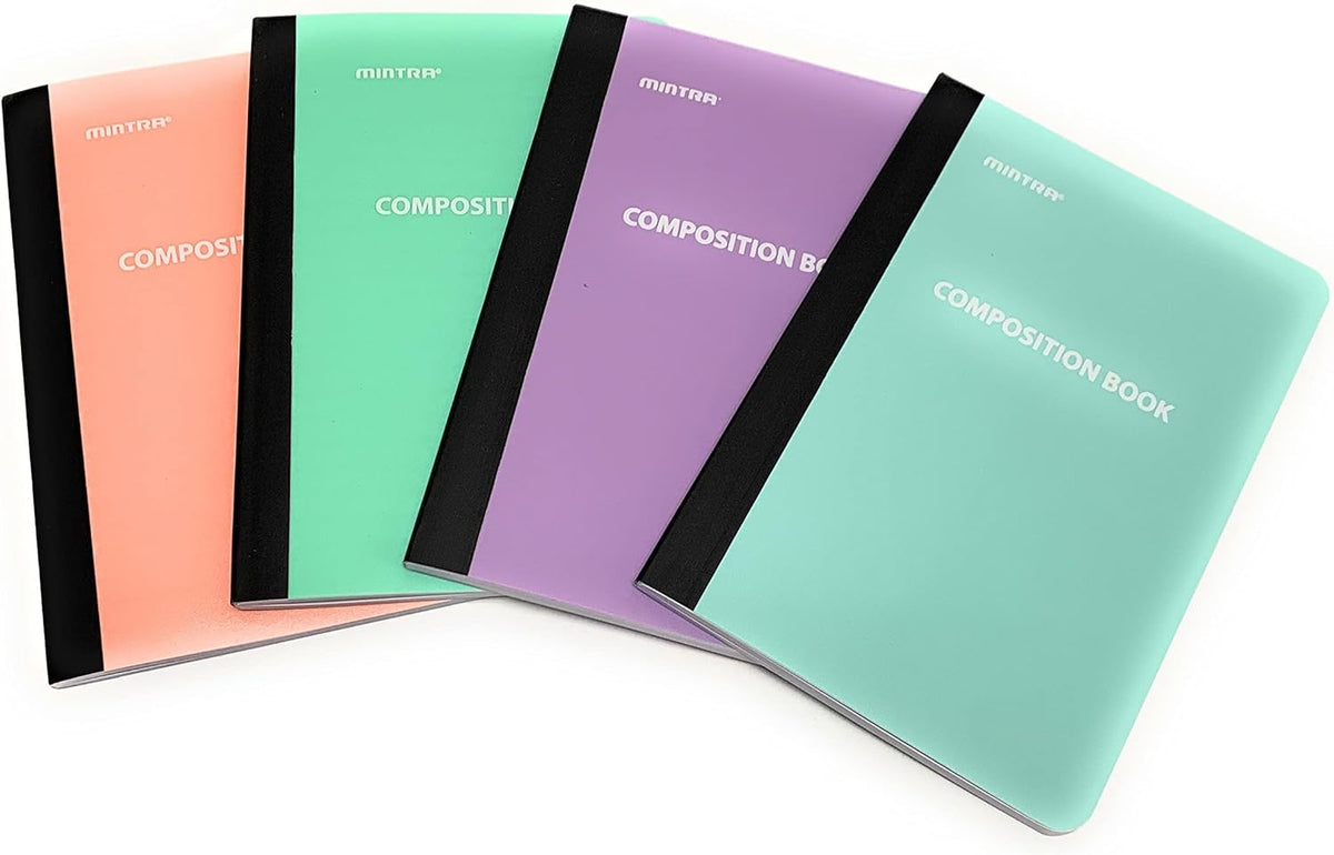 Mintra Office Poly Composition Book (3 Pack, Teal)