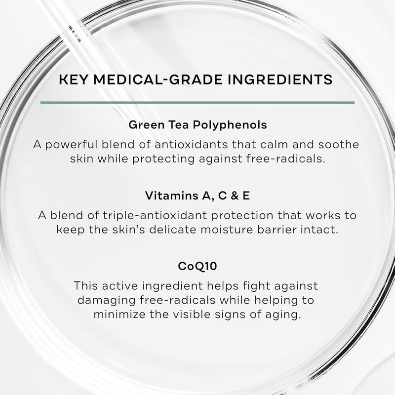 Replenix Green Tea Gentle Soothing Facial Cleanser, Medical-Grade Sensitive Skin Face Wash, Now with New & Improved Packaging (6.7 fl. oz)