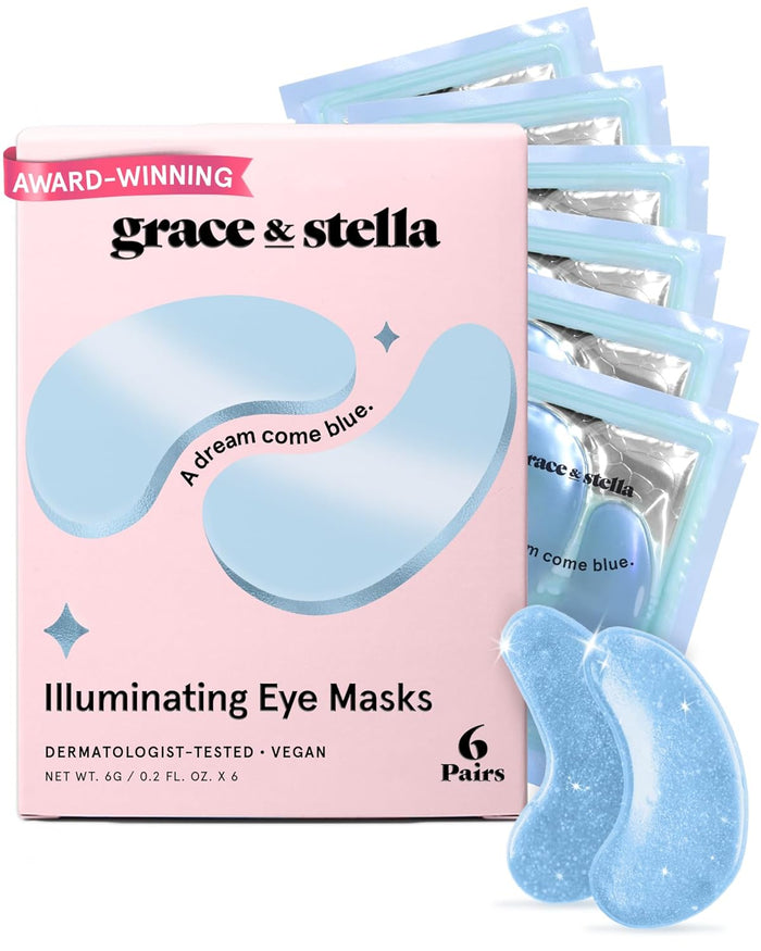 grace & stella Under Eye Patches (12 pairs) Eye Masks for Puffy Eyes and Dark Circles - Stocking Stuffers, Christmas Gifts for Women - Gifts for Birthdays, Bachelorette Party, Bridesmaids, Self Care