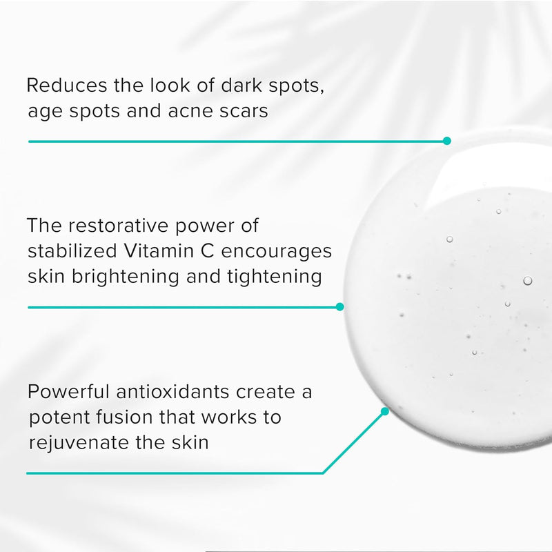 ClarityRx C-Results Vitamin C Brightening Face Serum, Natural Plant-Based Anti-Aging Facial Treatment for Dark Spots & Acne Scars