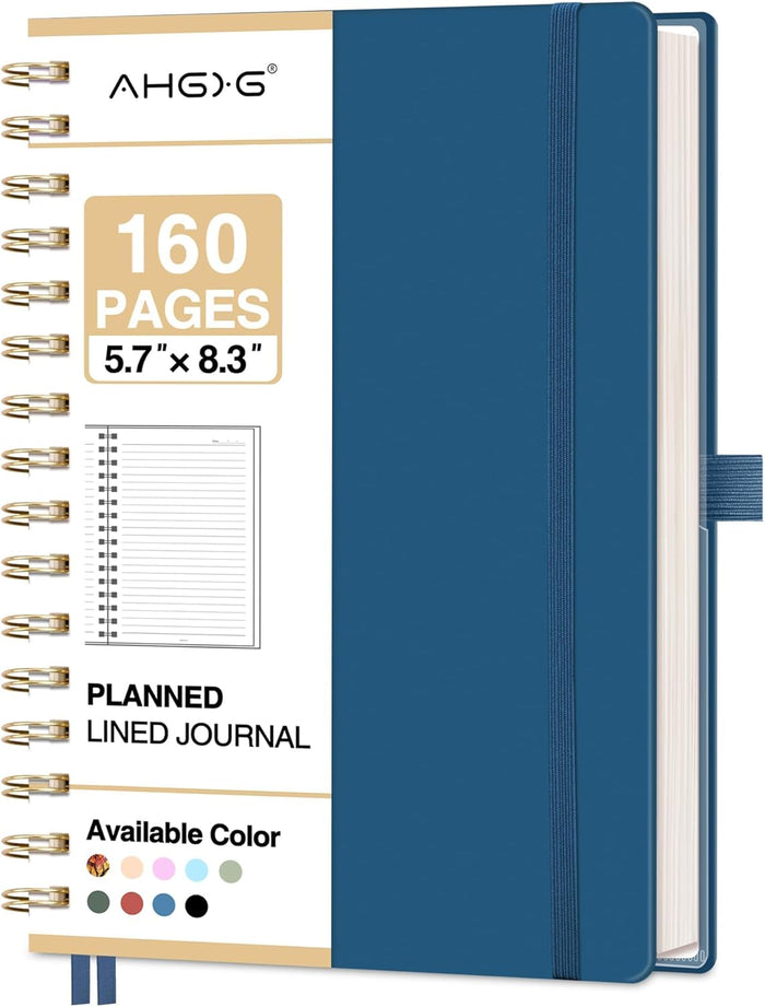 AHGXG Spiral Journal Notebook, 160 Lined Pages, A5 Medium Size (5.7'' x 8.3''), for Men & Women, Journaling, Writing, Work & Office, Hardcover, 100 GSM Thick Paper (Colourful Tree)