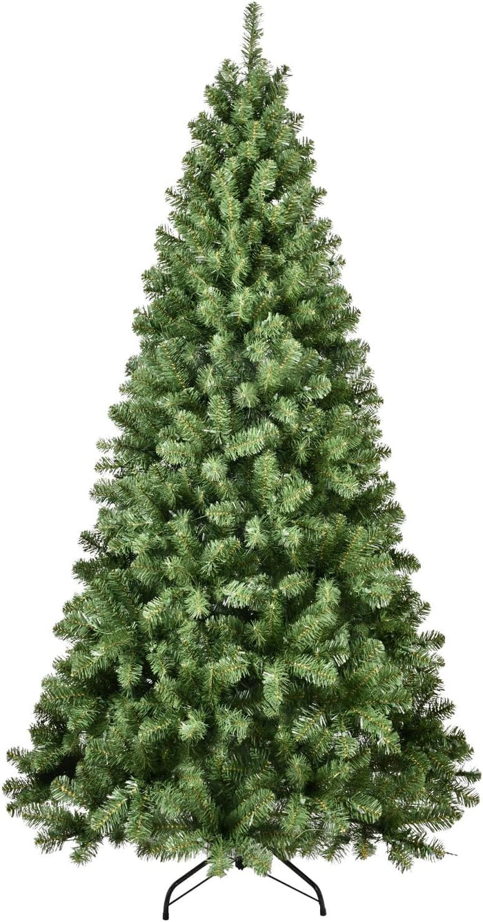 Kadunmina 9ft Artificial White Christmas Tree,Premium Unlit Xmas Tree with 1910 Branch Tips,Fake Spruce Full Hinges Trees for Home,Office,Metal Base