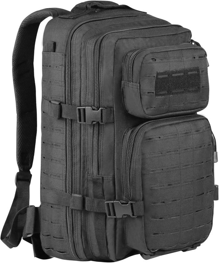 Small Tactical Backpack Assault Pack Bug Out Bag 40L Military Backpack with Molle for Hiking Hunting Rucksack Trekking (Black)