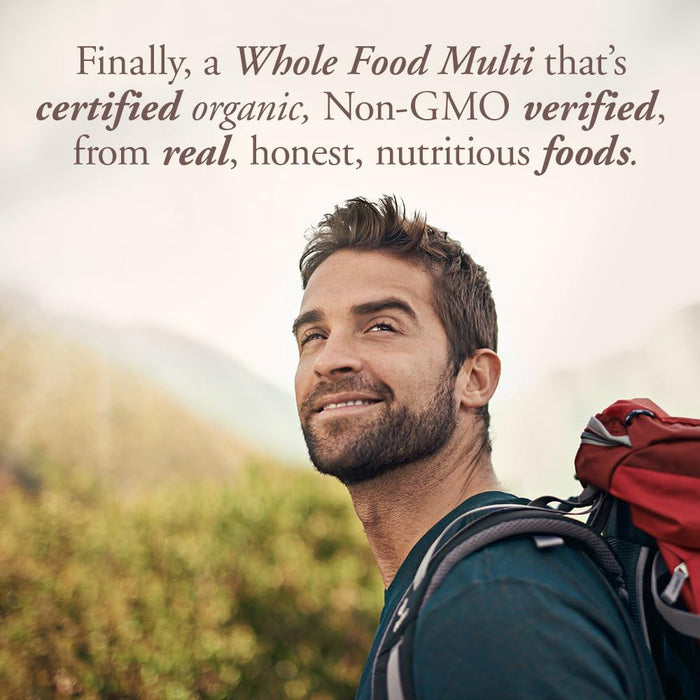 Garden of Life Once Daily Whole Food Multivitamin for Men, Organic Mens Vitamins & Minerals, Vitamin C, Zinc, Vegan, for Health & Well-Being, 60 Tablets