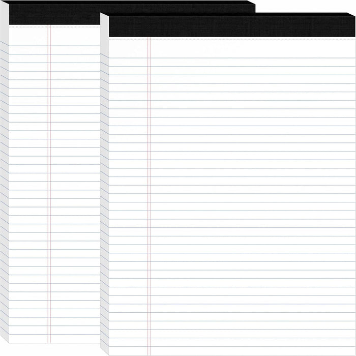 12Packs Legal Pads 8.5 x 11 Inch, 50Sheets/Pack, College Ruled & Perforated White Writing Pads, Pads of Paper 8.5 x 11, Lined Note Pads with Sturdy Backing for Office, Business & School Supplies