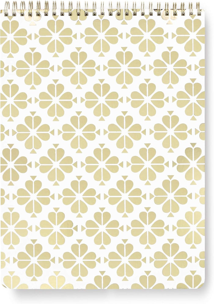 kate spade new york Large College Ruled Notebook, Top Spiral Notebook with 160 Pages, 11.75" x 8.5" Writing Pad, Charmed Library
