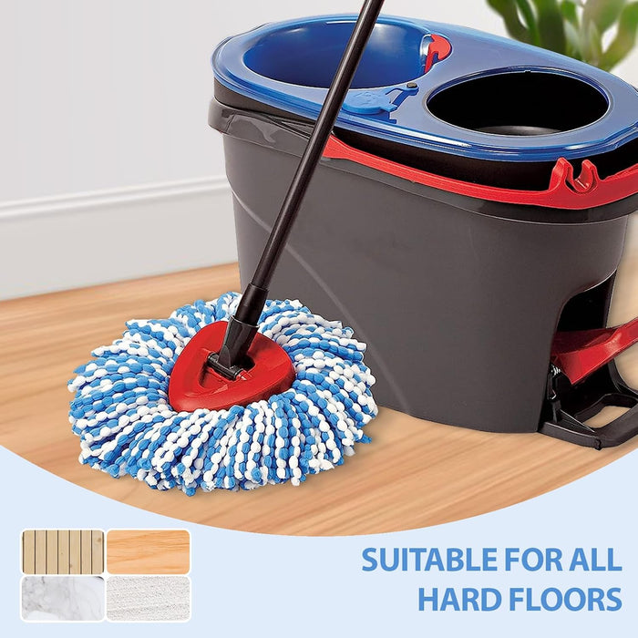 Spin Mop Replacement Head for O-Ceda RinseClean 2 Tank System, Microfiber Mop Refills, Easy to Replace, Include 3 Cedar Mop Replace Heads, 1 Extra Mop Replacement Base