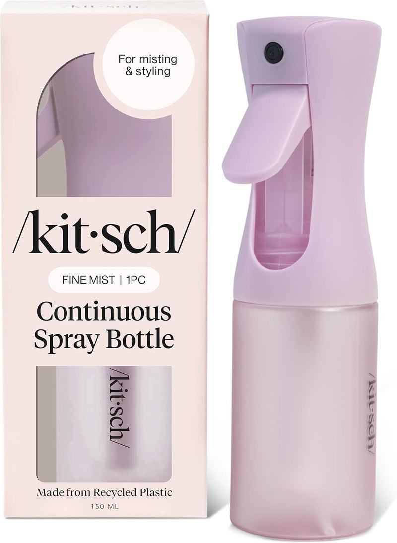 Kitsch Continuous Spray Bottle for Hair – Fine Mist Water Mister & Water Spray Bottle – Recycled Hair Spray Bottle – Spray Bottles for Cleaning, Styling, Plants & More – Terracotta, 150ml