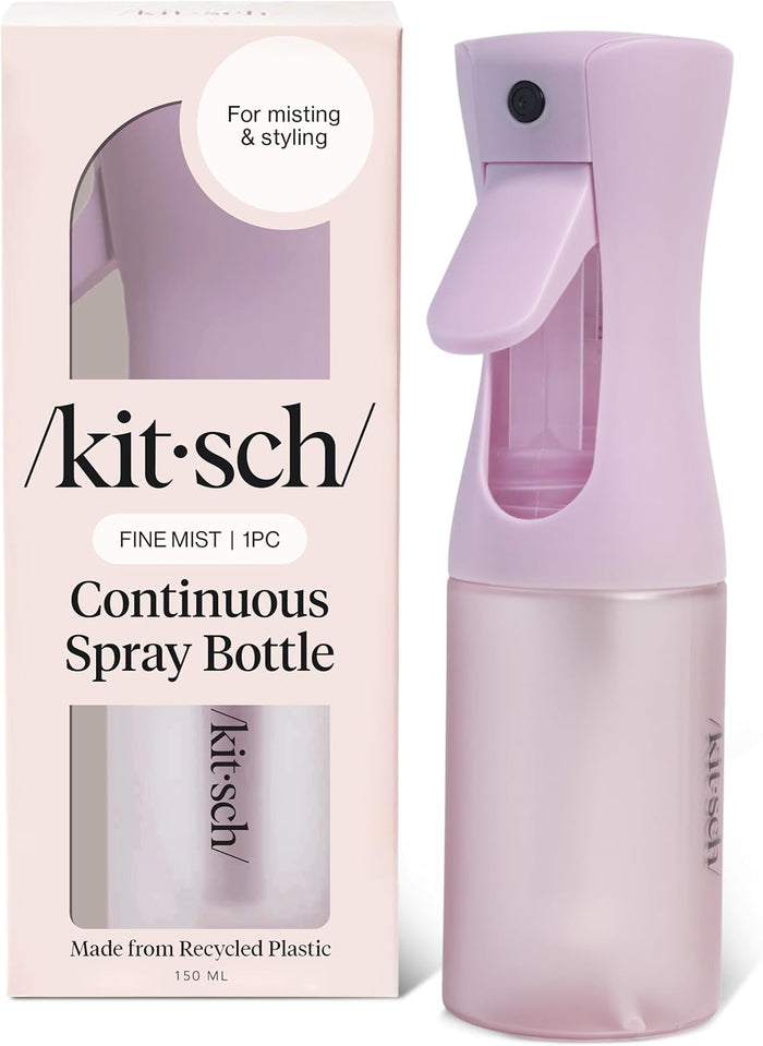 Kitsch Continuous Spray Bottle for Hair – Fine Mist Water Mister & Water Spray Bottle – Recycled Hair Spray Bottle – Spray Bottles for Cleaning, Styling, Plants & More – Terracotta, 150ml
