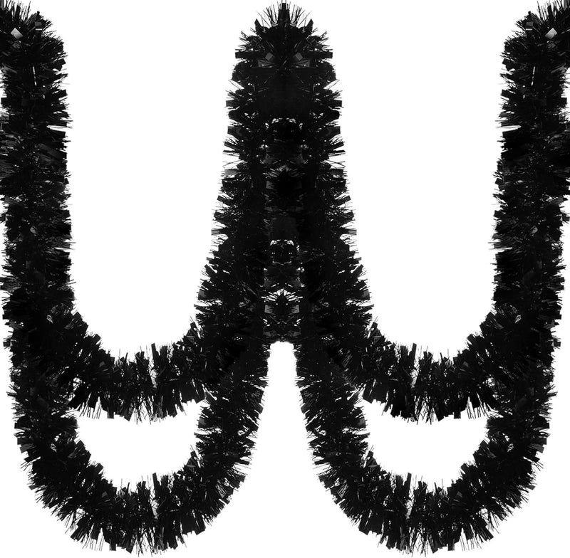 Dingion 59 Feet Christmas Tinsel Garlands Metallic Twist Garland Hanging Garland Ornaments for Halloween Christmas Tree Party Supplies Indoor and Outdoor Decoration(Shinny,White)