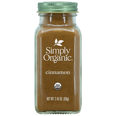 Simply Organic Ground Cinnamon, 2.45 Ounce Bottle, Gourmet Quality Cinnamon, Full Balanced Spicy Flavor, Kosher