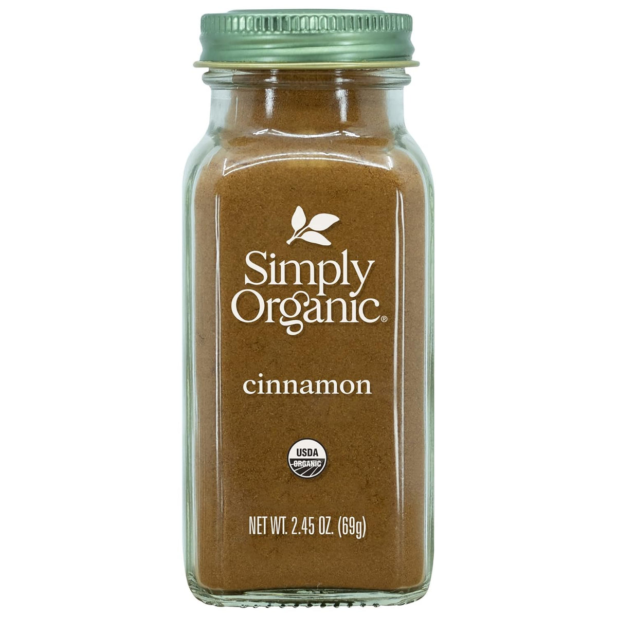 Simply Organic Ground Cinnamon, 2.45 Ounce Bottle, Gourmet Quality Cinnamon, Full Balanced Spicy Flavor, Kosher