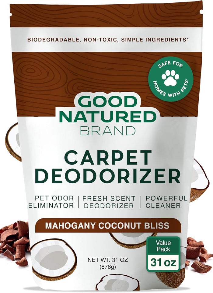 Good Natured Brand | Carpet Deodorizer & Freshener Powder | 31 oz Pet Odor Eliminator for Strong Odor & Pet Urine | Fresh Natural Lavender Scent | Safe for Homes with Pets