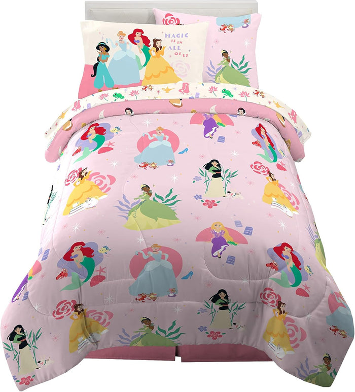 Disney Frozen 2 Kids Bedding Super Soft Comforter and Sheet Set with Sham, 5 Piece Twin Size, "Official" Disney Product By Franco
