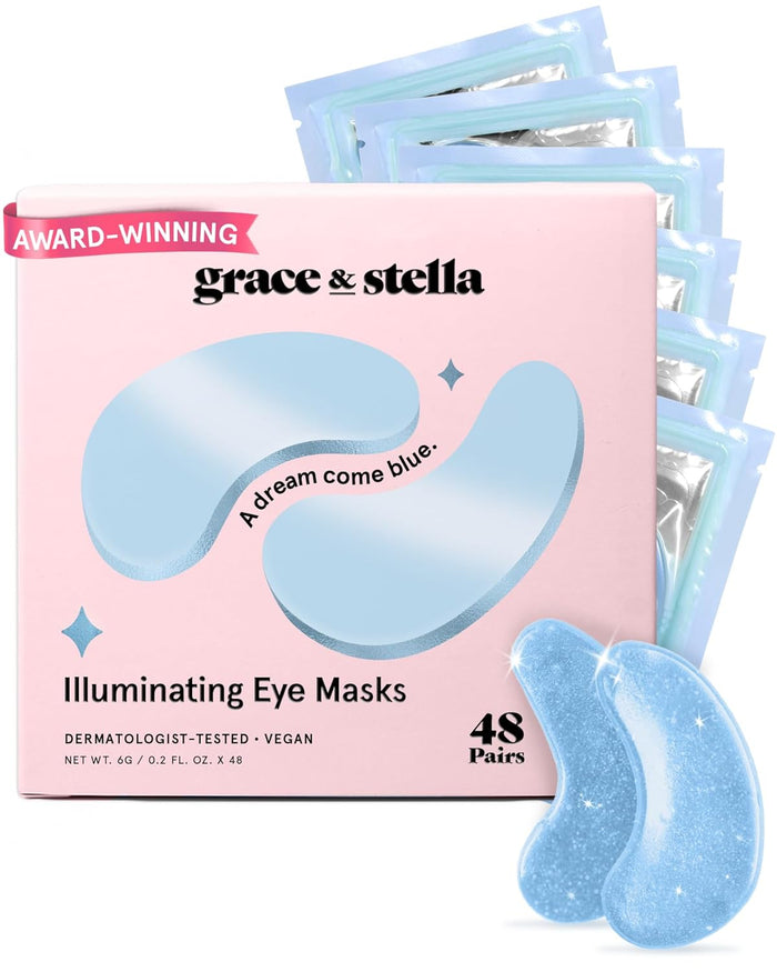 grace & stella Under Eye Patches (12 pairs) Eye Masks for Puffy Eyes and Dark Circles - Stocking Stuffers, Christmas Gifts for Women - Gifts for Birthdays, Bachelorette Party, Bridesmaids, Self Care