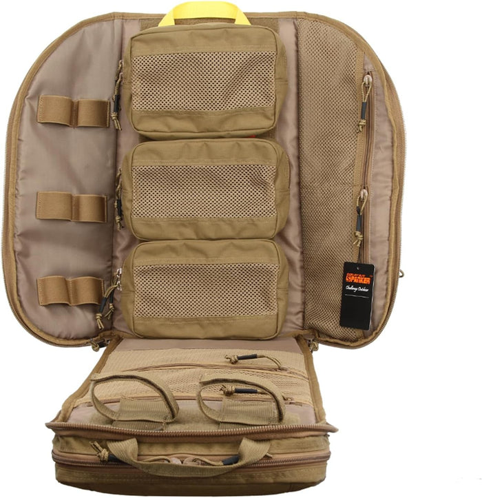 EXCELLENT ELITE SPANKER Medical Backpack Tactical Knapsack Outdoor Rucksack Camping Survival First Aid Backpack（Coyote Brown