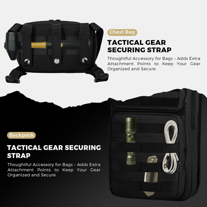 Tactical Hydration Backpack with 2L Water Bladder and Front Small Tactical Pouch, Outdoor Water Backpack for Men Women, Sports Hydration Pack for Hiking, Cycling, Climbing
