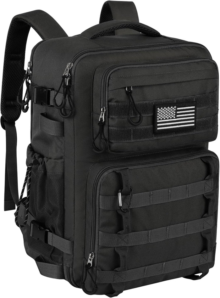 25L Tactical Bag Backpack for Men, Heavy Duty Military Backpack Molle Army Large Rucasack, Laptop Backpack Travel (Green)