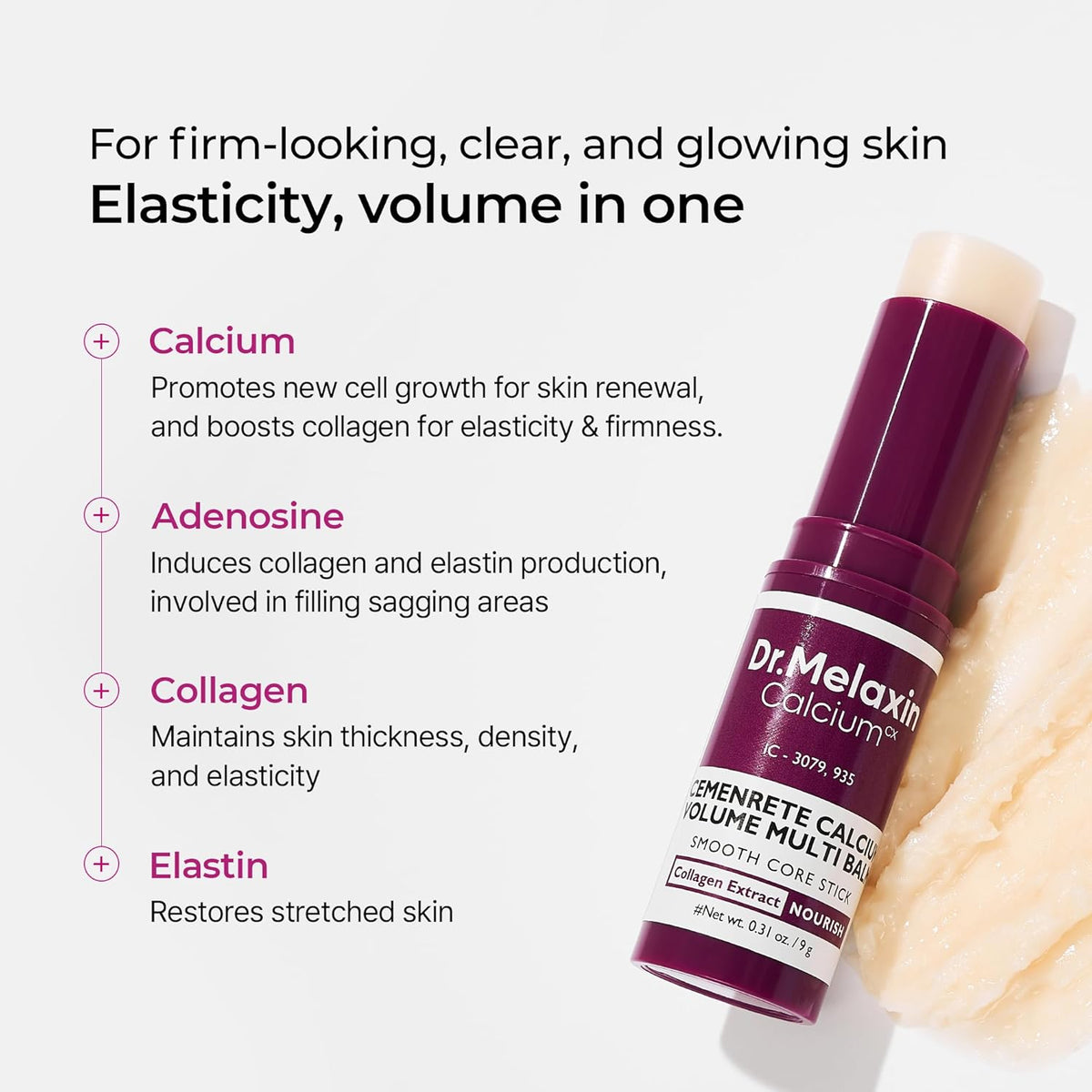 Dr.Melaxin Cemenrete Calcium Multi Balm 9g Korean Skin Care All In One Stick Collagen Face Eye treatment Balm