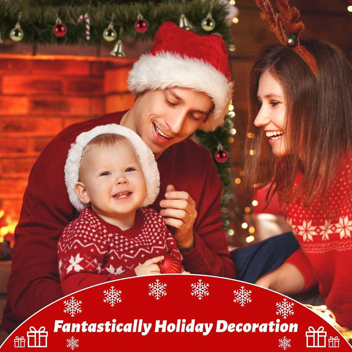 5 Pack 250FT Christmas White Garland Flower for Christmas and Non-Lit Soft Holiday Decor for Outdoor Indoor Artificial Christmas Twist Garland Home Artificial Wedding Party Decoration